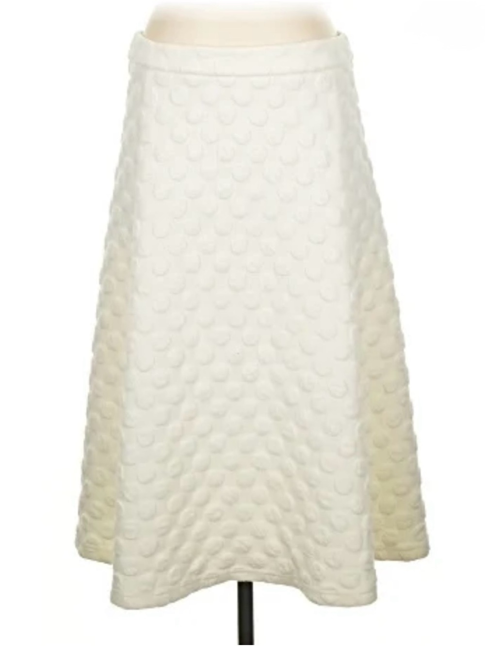 HD in Paris Cream Textured A-Line Skirt